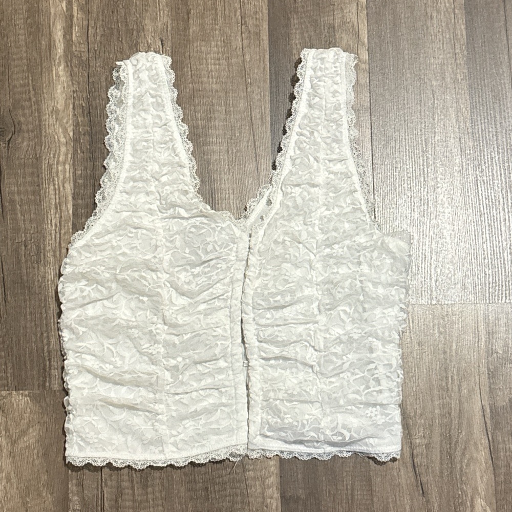 Elegant White Lace Crop Top
